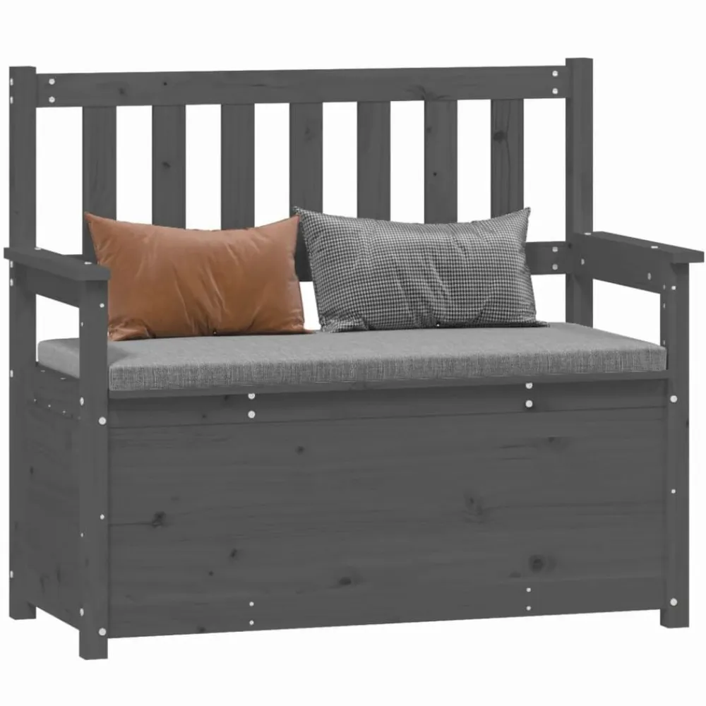 vidaXL Bancos-Banco de madera maciza de pino 112,5x51,5x96,5 cm