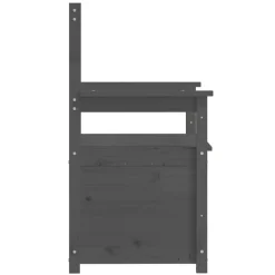 vidaXL Bancos-Banco de madera maciza de pino 112,5x51,5x96,5 cm
