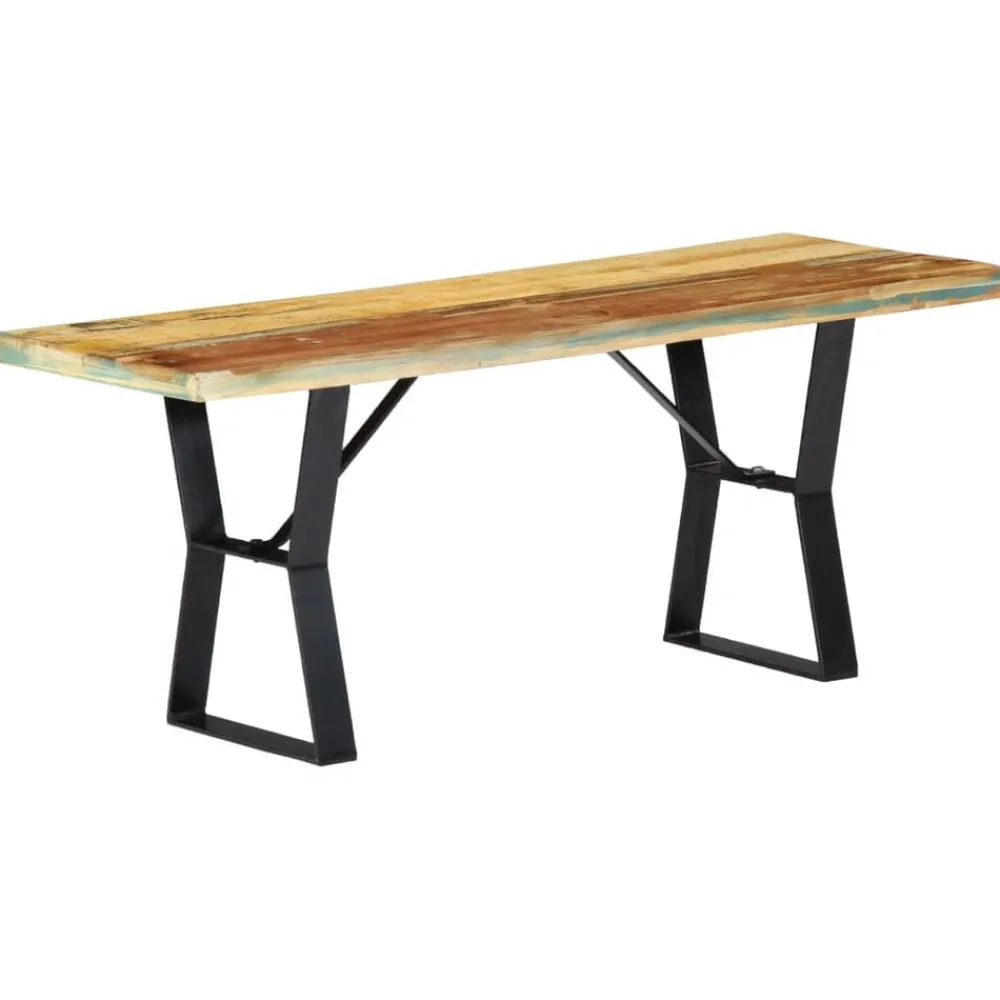 vidaXL Banco de madera maciza reciclada 110 cm