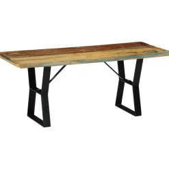 vidaXL Banco de madera maciza reciclada 110 cm