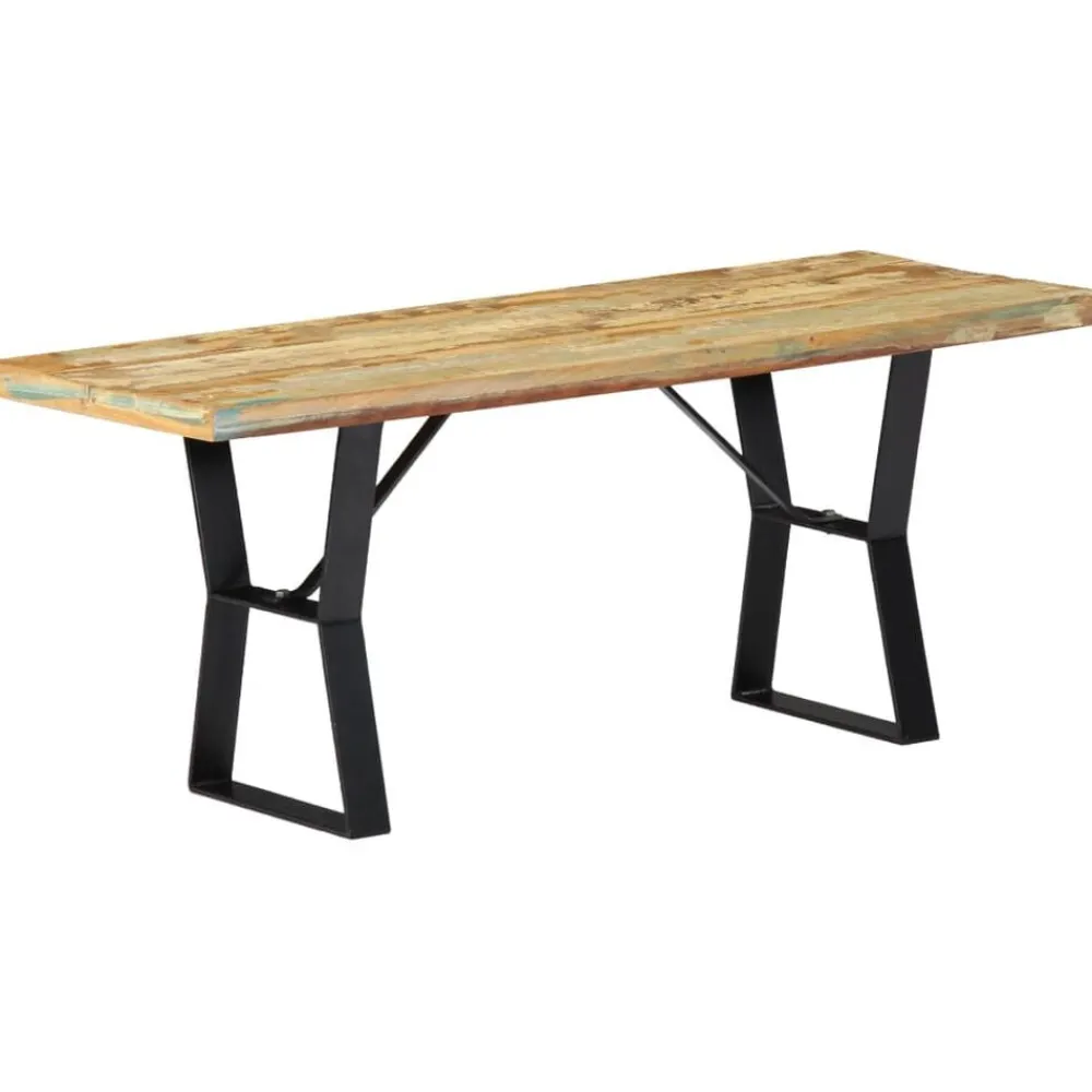 vidaXL Banco de madera maciza reciclada 110 cm