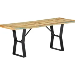 vidaXL Banco de madera maciza reciclada 110 cm