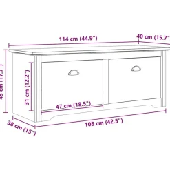 vidaXL Banco de pasillo con cajón BODO Marrón miel 118 x 40 x 50 cm Marr&oacute;n miel Best