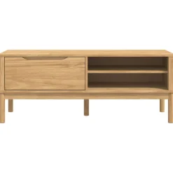 vidaXL Bancos-Banco de pasillo con cajón FLORO Marrón cera 115 x 40 x 45 cm