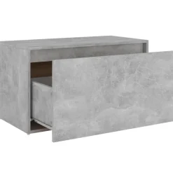 vidaXL Bancos-Banco de pasillo madera de ingeniería gris hormigón 80x40x45 cm