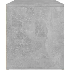 vidaXL Bancos-Banco de pasillo madera de ingeniería gris hormigón 80x40x45 cm