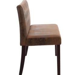 vidaXL Banco de piel de ante artificial marrón 148,5 cm Marr&oacute;n