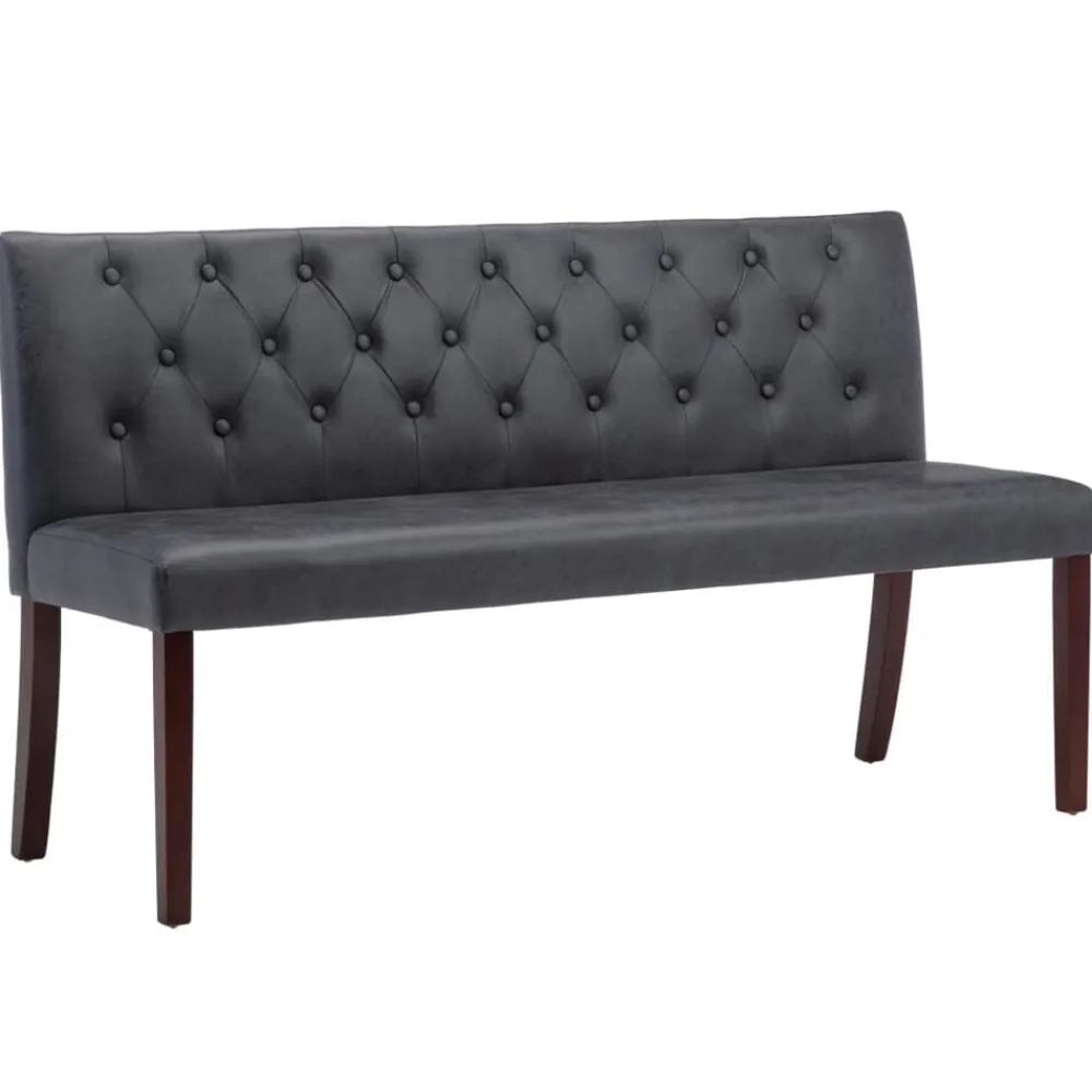 vidaXL Bancos-Banco de piel de ante artificial 148,5 cm