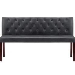 vidaXL Bancos-Banco de piel de ante artificial 148,5 cm