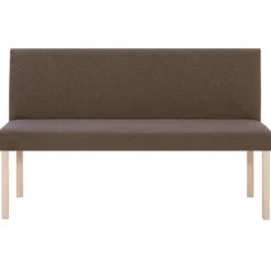 vidaXL Bancos-Banco de poliéster 139,5 cm marrón