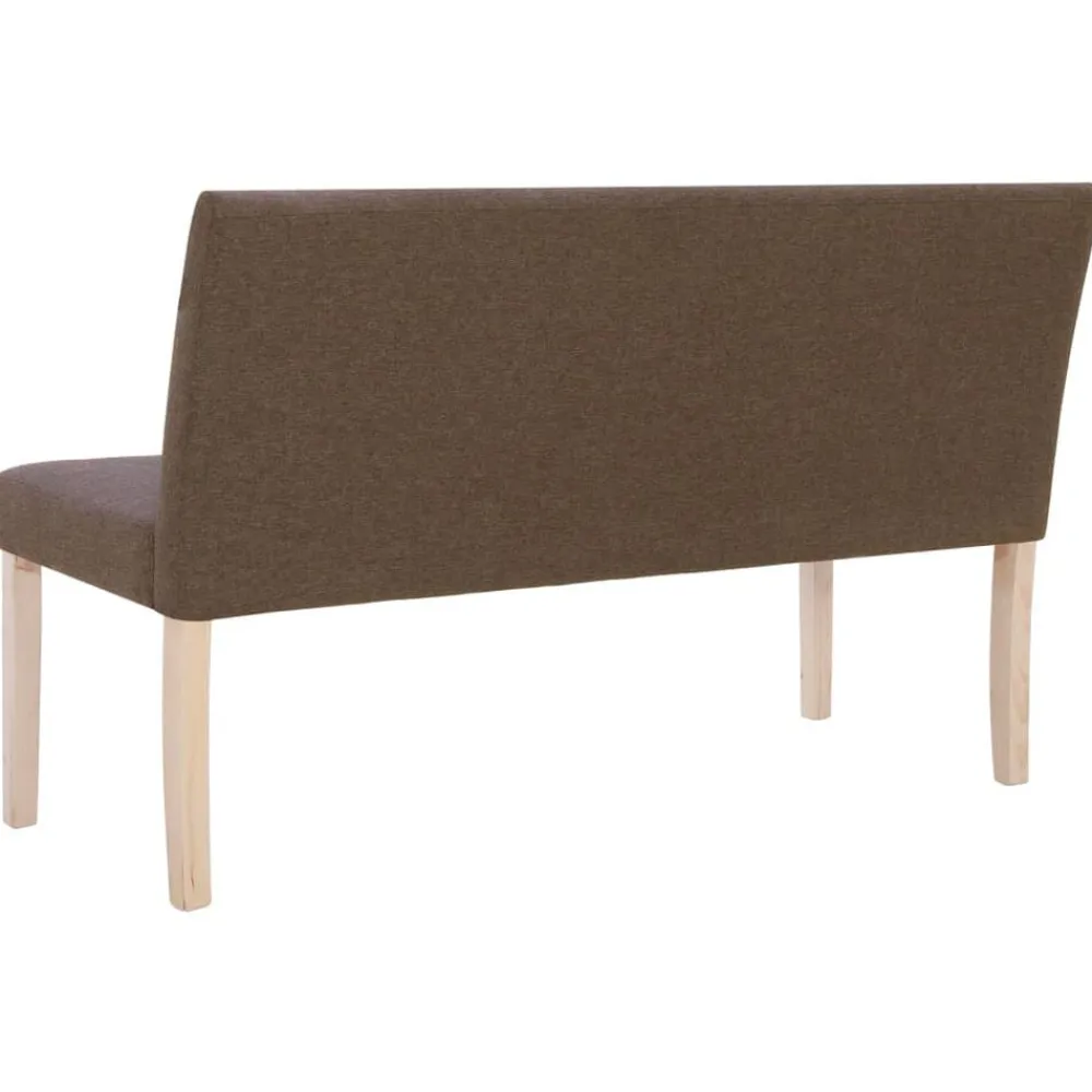 vidaXL Bancos-Banco de poliéster 139,5 cm marrón
