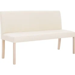 vidaXL Banco de poliéster 139,5 cm color Crema Online