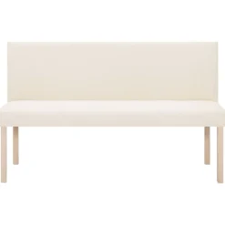 vidaXL Banco de poliéster 139,5 cm color Crema Online
