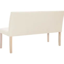 vidaXL Banco de poliéster 139,5 cm color Crema Online
