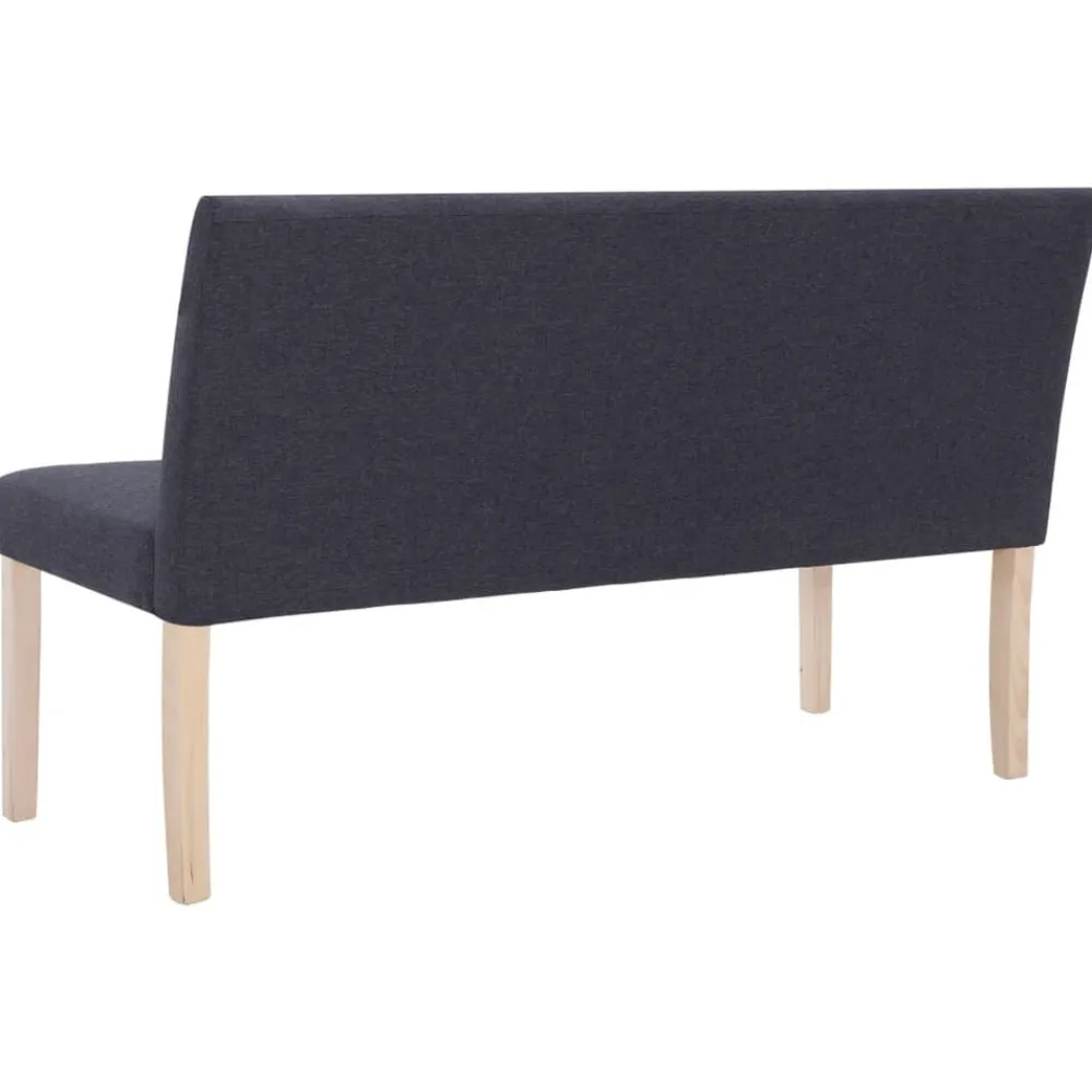 vidaXL Bancos-Banco de poliéster 139,5 cm gris