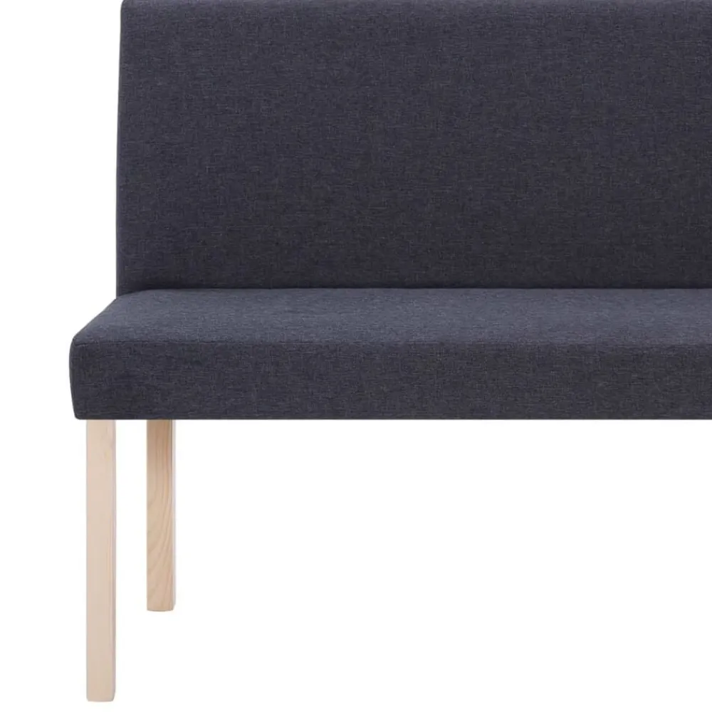 vidaXL Bancos-Banco de poliéster 139,5 cm gris
