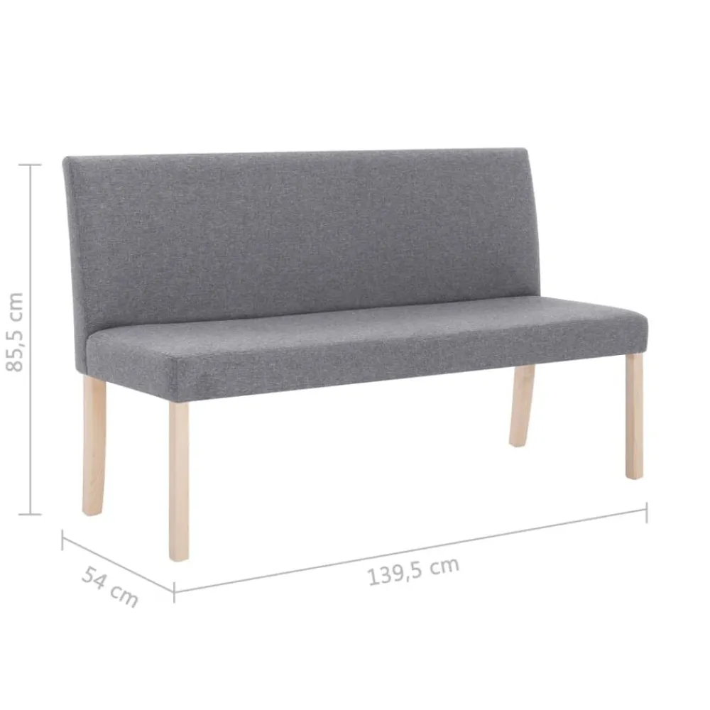 vidaXL Bancos-Banco de poliéster 139,5 cm