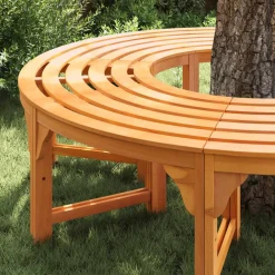 vidaXL Muebles De Jardín-Banco de Árbol 2 pcs Natural 160 x 80 x 45cm
