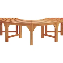 vidaXL Muebles De Jardín-Banco de Árbol 2 pcs Natural 160 x 80 x 45cm