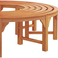 vidaXL Muebles De Jardín-Banco de Árbol 2 pcs Natural 160 x 80 x 45cm