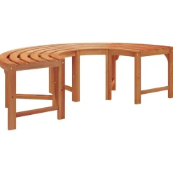 vidaXL Muebles De Jardín-Banco de Árbol 2 pcs Natural 160 x 80 x 45cm