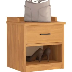 vidaXL Bancos-Banco de recibidor SANDNES madera maciza de pino 45x40x50 cm