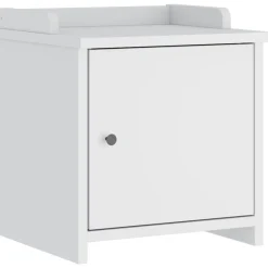 vidaXL Banco de recibidor SANDNES madera maciza pino 45x40x50cm Blanco Discount