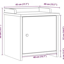 vidaXL Banco de recibidor SANDNES madera maciza pino 45x40x50cm Blanco Discount