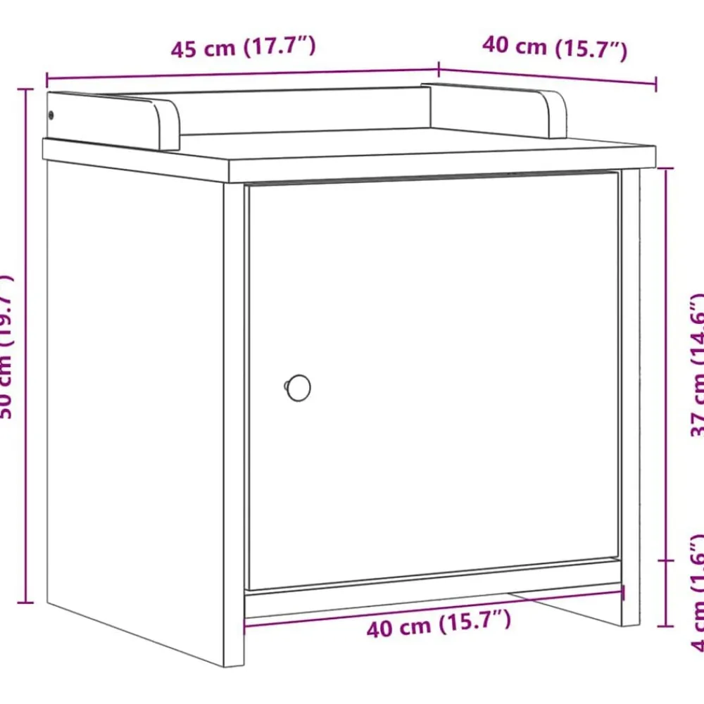 vidaXL Banco de recibidor SANDNES madera maciza pino 45x40x50cm Blanco Discount