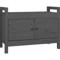 vidaXL Bancos-Banco de recibidor madera maciza de pino 80x40x60 cm
