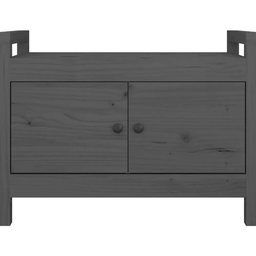 vidaXL Bancos-Banco de recibidor madera maciza de pino 80x40x60 cm
