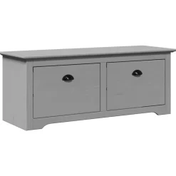 vidaXL Banco de recibidor BODO 114x40x45 cm Gris New