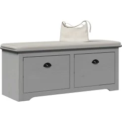 vidaXL Banco de recibidor BODO 114x40x45 cm Gris New
