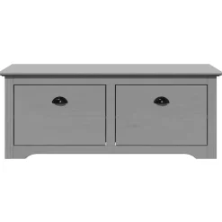 vidaXL Banco de recibidor BODO 114x40x45 cm Gris New