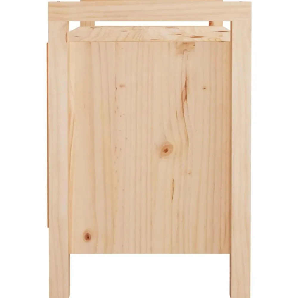 vidaXL Banco de recibidor madera maciza de pino 80x40x60 cm Natural Online