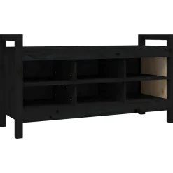 vidaXL Bancos-Banco de recibidor madera maciza de pino 110x40x60 cm
