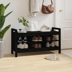 vidaXL Bancos-Banco de recibidor madera maciza de pino 110x40x60 cm