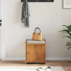 vidaXL Bancos-Banco de recibidor SANDNES madera maciza de pino 45x40x50 cm