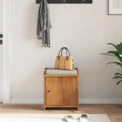 vidaXL Bancos-Banco de recibidor SANDNES madera maciza de pino 45x40x50 cm