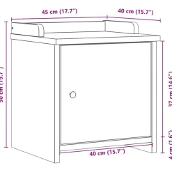 vidaXL Bancos-Banco de recibidor SANDNES madera maciza de pino 45x40x50 cm