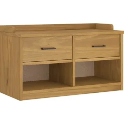 vidaXL Bancos-Banco de recibidor SANDNES madera maciza de pino 87x40x50 cm