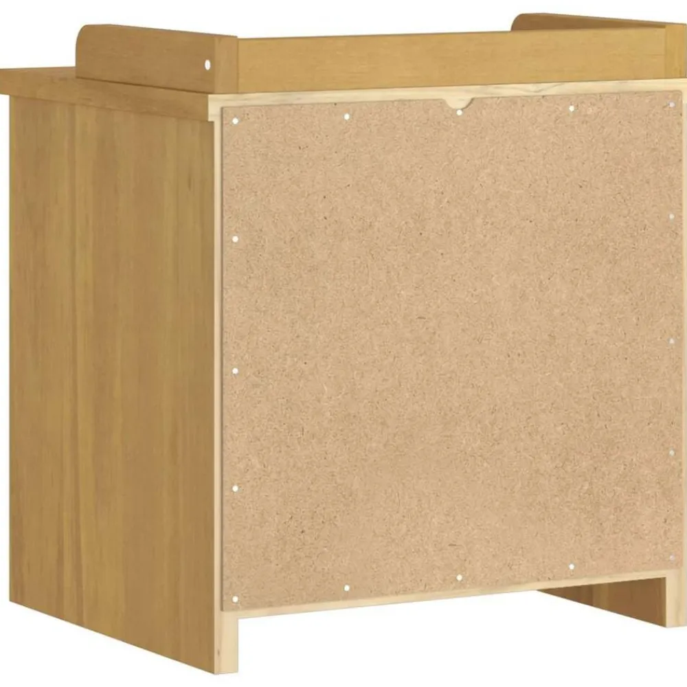 vidaXL Bancos-Banco de recibidor SANDNES madera maciza de pino 45x40x50 cm
