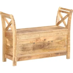 vidaXL Banco de recibidor madera maciza de mango 103x33x72 cm