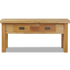 vidaXL Bancos-Banco de recibidor de madera de teca maciza 90x30x40 cm
