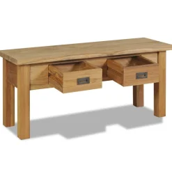 vidaXL Bancos-Banco de recibidor de madera de teca maciza 90x30x40 cm