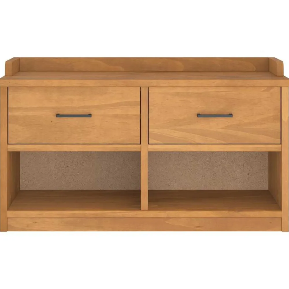 vidaXL Bancos-Banco de recibidor SANDNES madera maciza de pino 87x40x50 cm