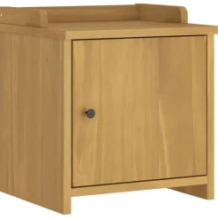 vidaXL Banco de recibidor SANDNES madera maciza de pino 45x40x50 cm Acabado de nogal Hot