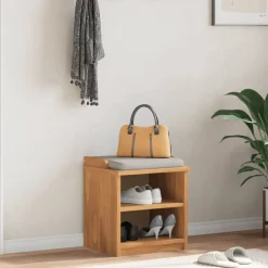vidaXL Bancos-Banco de recibidor SANDNES madera maciza de pino 45x40x50 cm