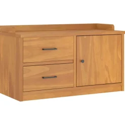 vidaXL Bancos-Banco de recibidor SANDNES madera maciza de pino 87x40x50 cm