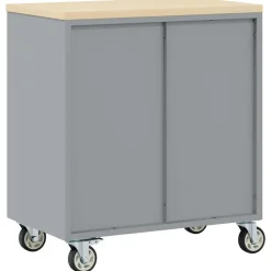 vidaXL Accesorios De Bricolaje-Banco de Taller con estante y Gris 75 x 45 x 85 cm